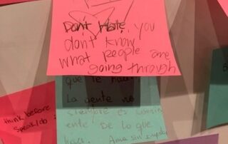 Welcoming messages from middle school students