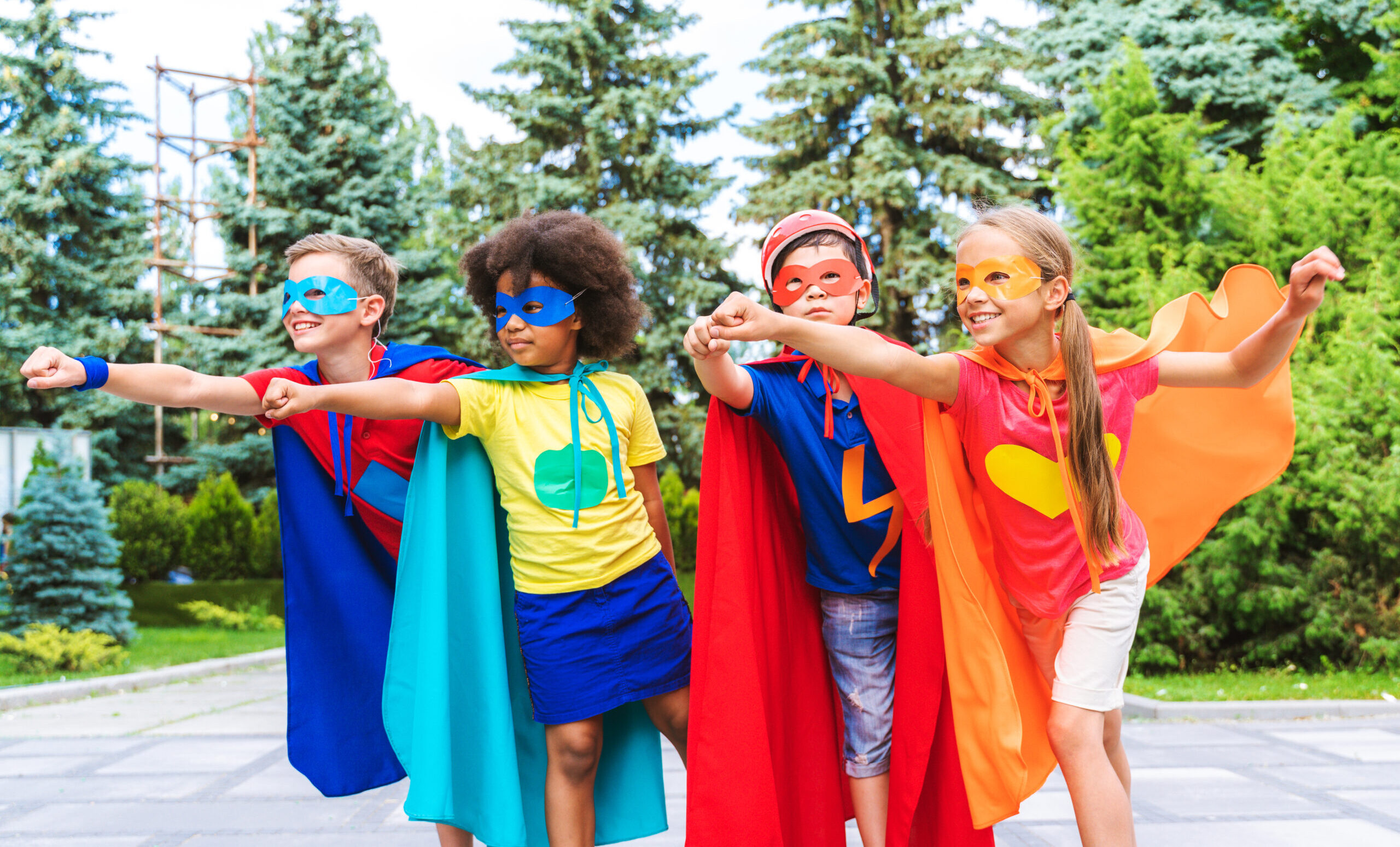 superhero summer camp portrait-people-enjoying-traditional-clothing